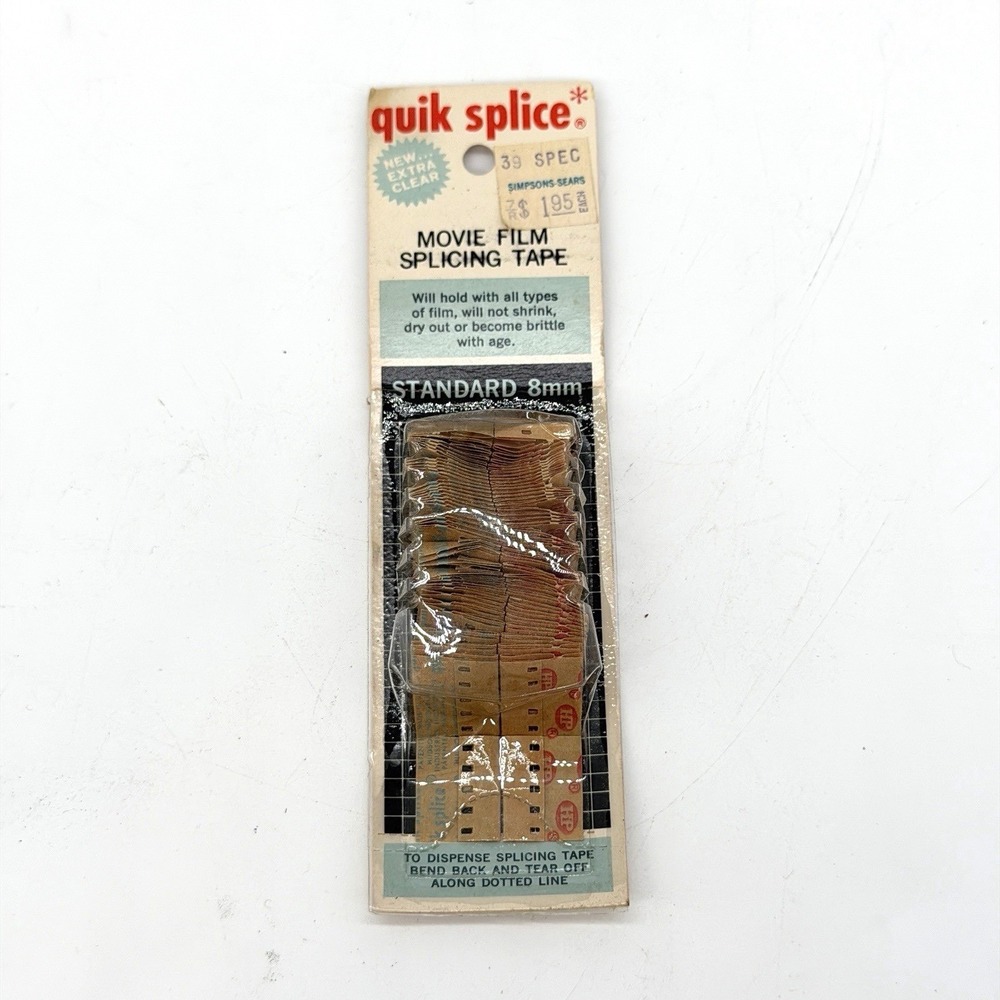 Quick Splice STANDARD 8 Splicing Tape 72 Pieces For Standard 8mm Film New